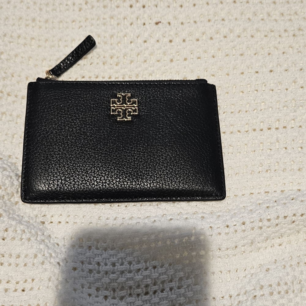 Tory Burch Black Leather Card Case